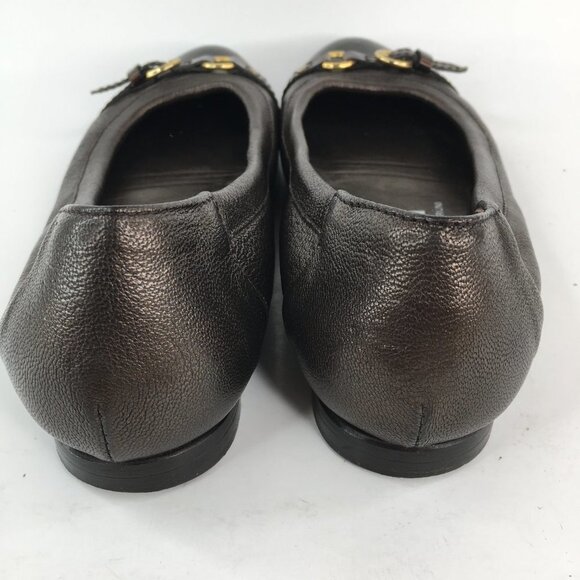 AGL Brown Cap Toe Leather Flats 558034 Size 37.5 - Picture 8 of 11